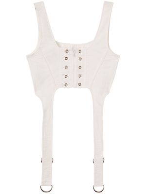 AMBUSH corset crop top - White