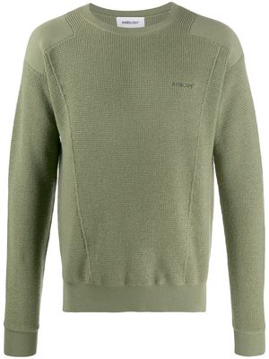 AMBUSH crew-neck knit sweater - Green