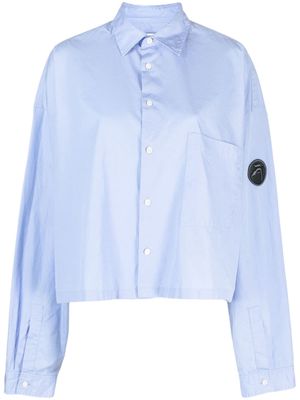 AMBUSH cropped cotton shirt - Blue