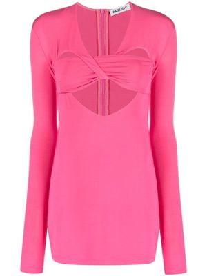 AMBUSH cut-out detailing dress - Pink