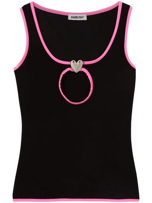 AMBUSH cut-out heart-detail vest - Red