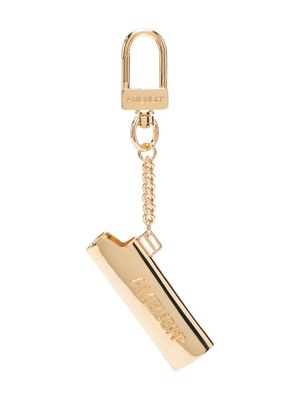 AMBUSH debossed-logo lighter case key chain - Gold