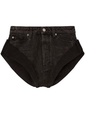 AMBUSH denim hot pants - Black