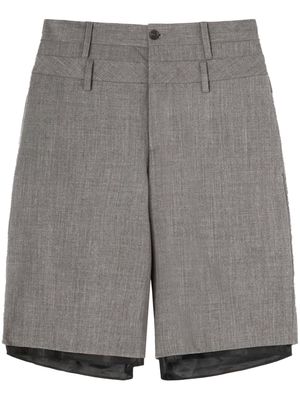AMBUSH double-waist virgin-wool shorts - Grey