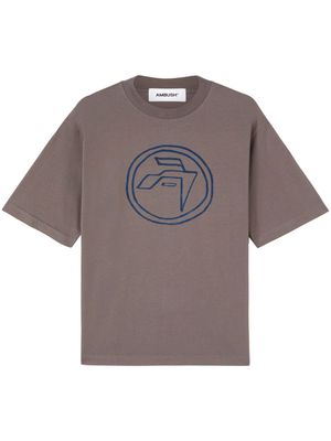 AMBUSH emblem-print organic-cotton T-shirt - Brown