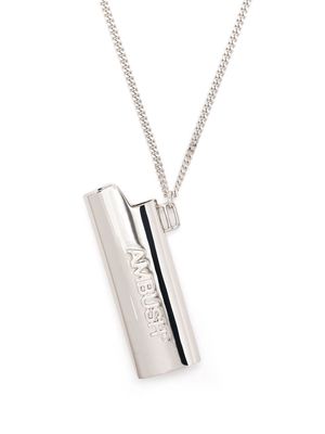 AMBUSH engraved-logo whistle necklace - SILVER NO COLOR