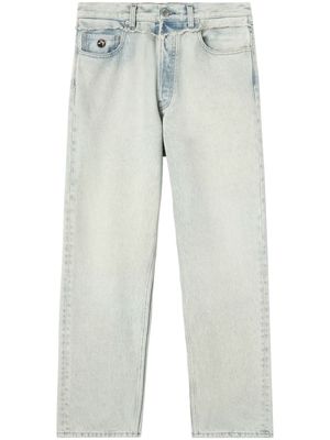 AMBUSH frayed straight-leg jeans - Blue