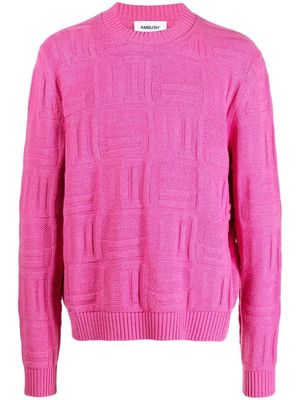 AMBUSH geometric-pattern knit jumper - Pink