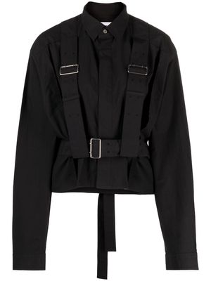 AMBUSH harness-detail cropped shirt - Black