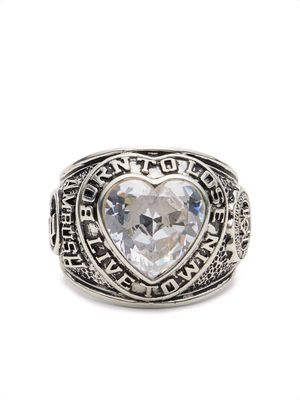 AMBUSH Heart engraved signet ring - Silver
