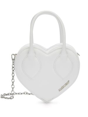 AMBUSH Heart Handle leather shoulder bag - White