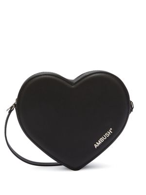 AMBUSH Heart leather crossbody bag - Black