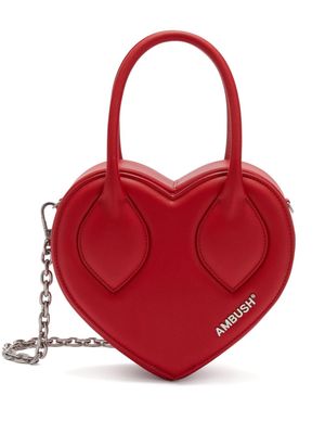 AMBUSH Heart leather tote bag - Red