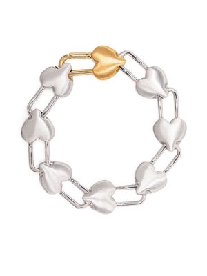 AMBUSH Heart Padlock chain-link bracelet - Silver