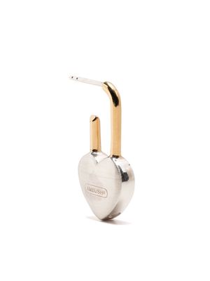 AMBUSH heart padlock earrings - Silver