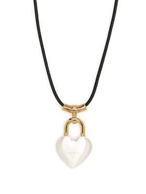 AMBUSH heart padlock pendant necklace - Silver