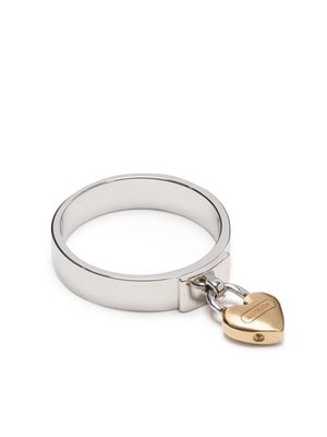AMBUSH heart-padlock ring - Silver
