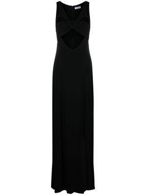 AMBUSH heart-shaped cut-out long dress - Black