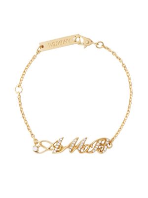 AMBUSH Initial crystal-embellished bracelet - Gold