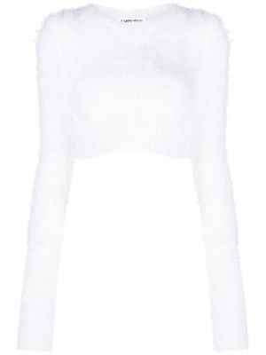 AMBUSH knitted cropped jumper - White