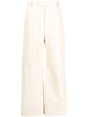 AMBUSH lace-up leather trousers - Neutrals