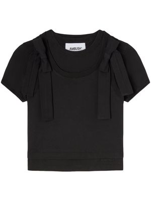 AMBUSH layered organic cotton T-shirt - Black