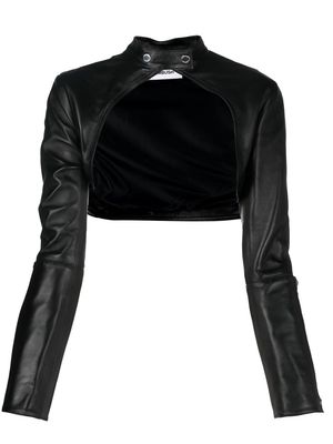 AMBUSH leather bolero jacket - Black