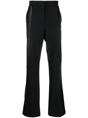 AMBUSH leather-embellished tailored trousers - Black