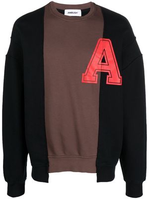AMBUSH letter-print long-sleeve sweatshirt - Black