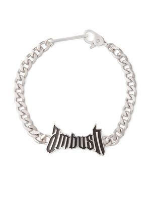 AMBUSH logo-charm chain bracelet - Silver