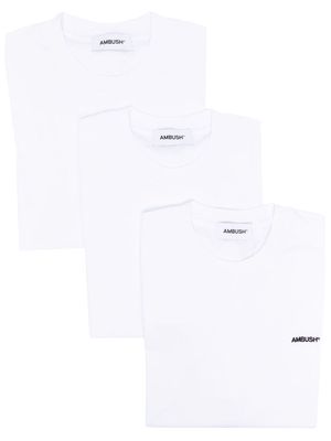 AMBUSH logo-embroidered crew-neck T-shirt - White