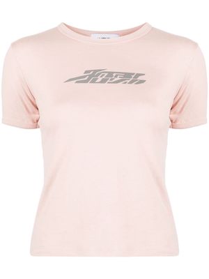 AMBUSH logo-flocked T-shirt - Pink