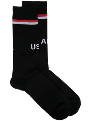 AMBUSH logo-intarsia socks - Black