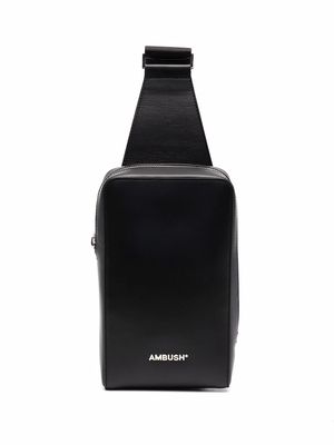 AMBUSH logo-lettering sling bag - Black
