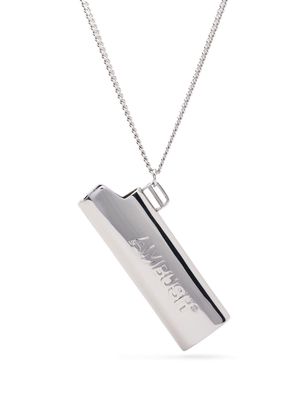 AMBUSH Logo Lighter-Case necklace - Silver