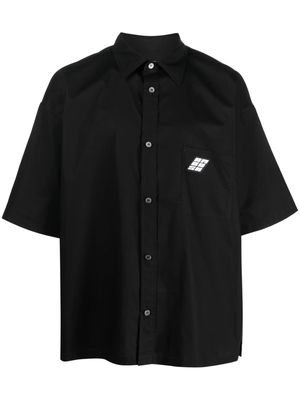 AMBUSH logo-patch cotton shirt - Black