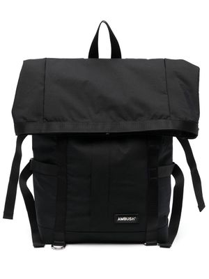 AMBUSH logo-patch foldover backpack - Black