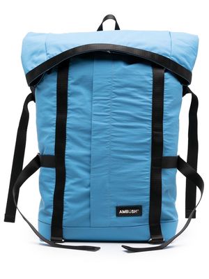 AMBUSH logo-patch foldover backpack - Blue