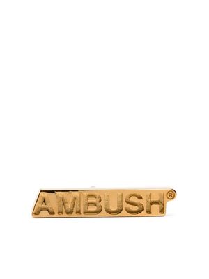 AMBUSH logo plate stud single earring - Gold