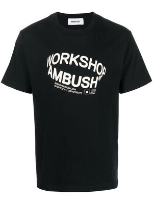 AMBUSH logo-print cotton T-shirt - BLACK GARDENIA
