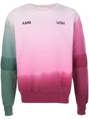 AMBUSH logo-print ombré sweatshirt - Pink