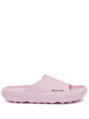 AMBUSH logo-print slide sandals - Pink