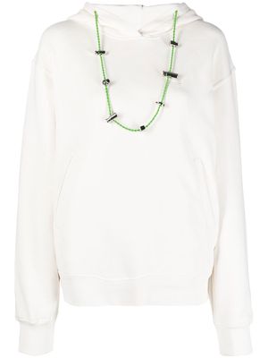 AMBUSH long-sleeve drawstring hoodie - White