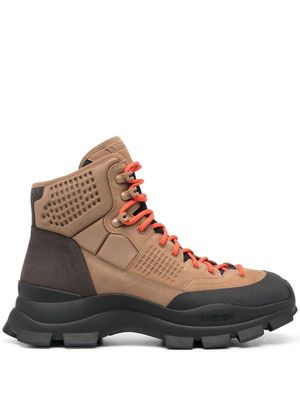 AMBUSH lug-sole hiking boots - Brown