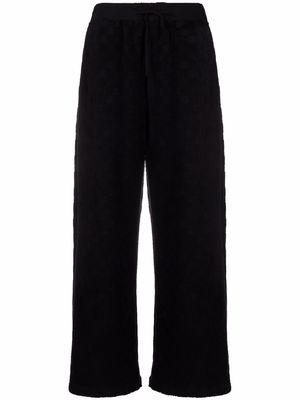 AMBUSH monogram jacquard wide-leg trousers - Black