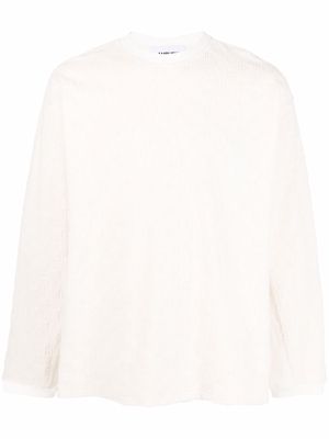 AMBUSH monogram towelling-finish sweatshirt - Neutrals