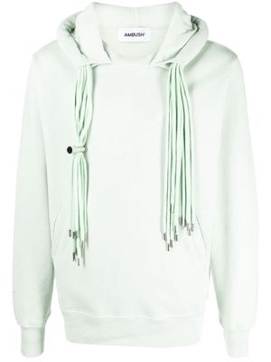 AMBUSH multicord logo-print hoodie - Green