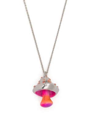 AMBUSH mushroom-charm chain-link necklace - Silver