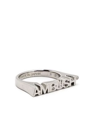AMBUSH Nameplate brass ring - Silver