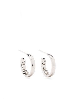AMBUSH Nameplate hoop earrings - Silver